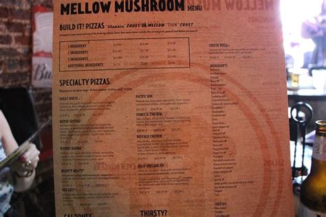 Mellow Mushroom Menu Nutrition Facts | Blog Dandk