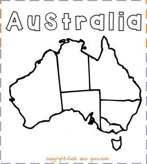 Australia Printable Map Coloring Page