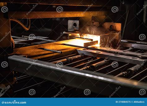 Welding Machine with Molten Metal, Creating Joint between Two Bars ...