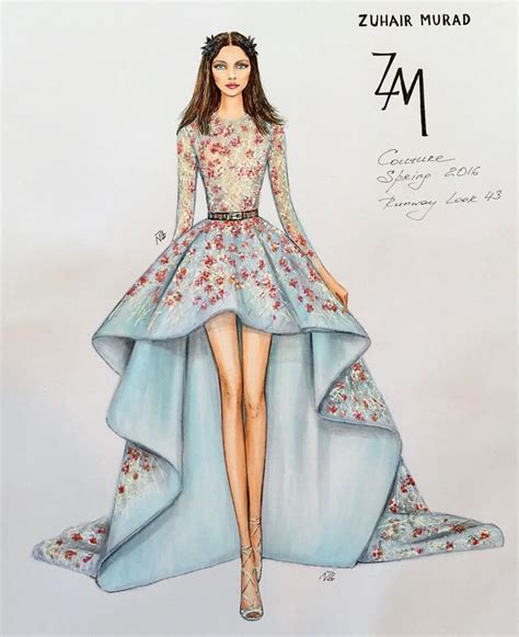 Drawing Fashion Designer Dresses Photos