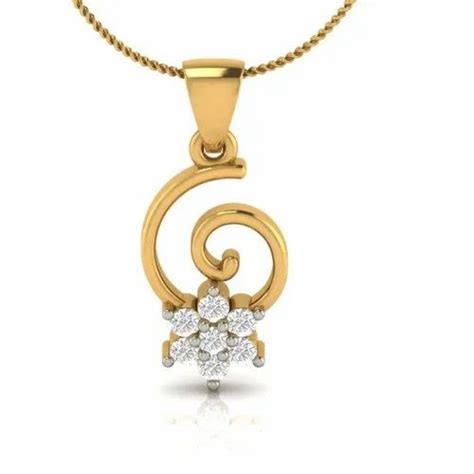 Gold,Diamond Flower Diamond Pendant at Rs 10203 in Mumbai | ID: 21976530997