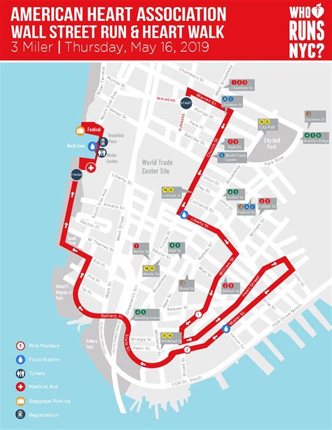 2020 VIRTUAL Wall Street Run & Heart Walk (Downtown Event Being Transitioned): Course Map ...