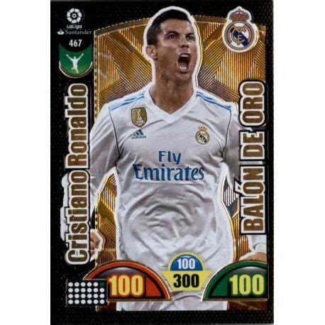 Balón de Oro Cristiano Ronaldo Real Madrid Adrenalyn XL Liga 2017-18