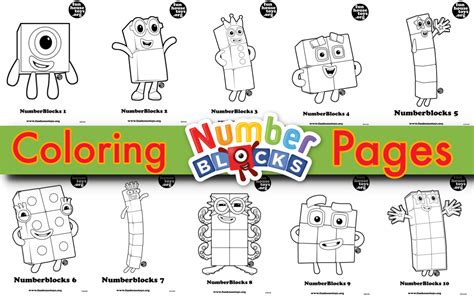 Numberblocks Printable Coloring Pages | Fun printables for kids ...