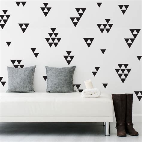 36 Large Black Triangle Vinyl Wall Decals