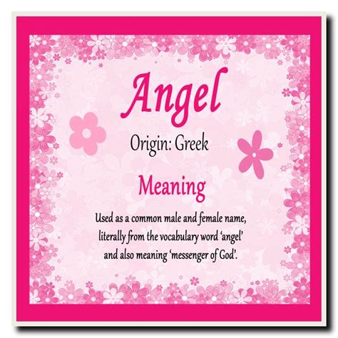 Angel Personalised Name Meaning Coaster - The Card Zoo