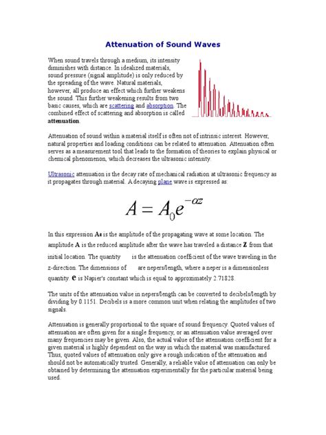 Attenuation of Sound Waves | PDF | Attenuation | Waves