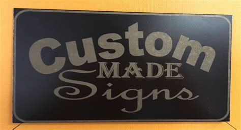 Large Custom Engraved Metal Sign