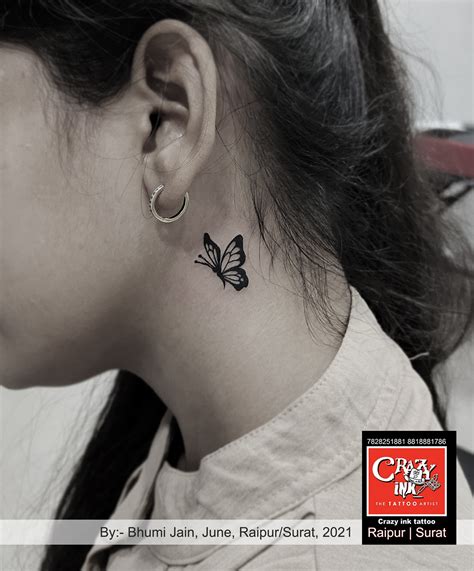 Aggregate more than 83 butterfly tattoos on neck latest - in.cdgdbentre