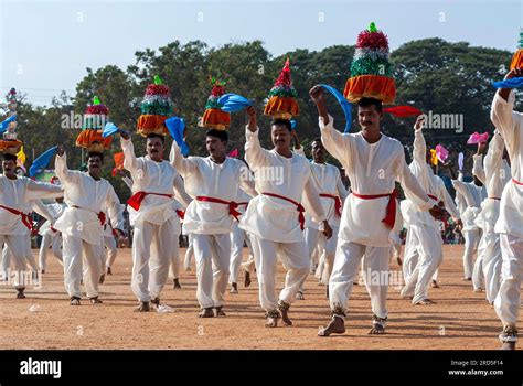 Karagattam Karagam dancers performing during Police Public sports ...