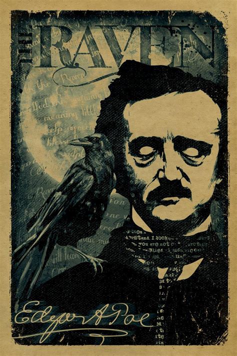 The Raven by Edgar A Poe Poster. 12x18. Kraft Paper. Nevermore. Knoxville. Art. Print. Printing ...