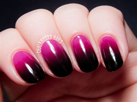 Bright-to-Vampy Sexy Pink Gradient | Chalkboard Nails | Phoenix, Arizona Nail Artist