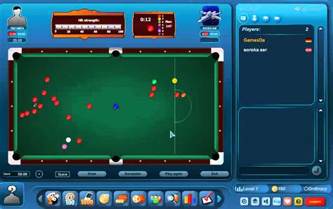 Play free multiplayer snooker at Gamesda.com - YouTube