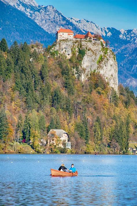 Traditional Pletna Boats on Lake Bled Blejsko Jezero. Editorial Stock Photo - Image of panorama ...