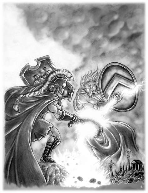 Zeus Vs. Cronus by AndrewDeFelice on DeviantArt