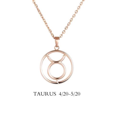 Taurus Zodiac Sign Necklace Gold – Lulugem.com