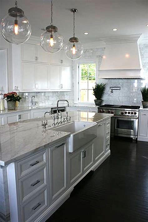 White kitchen cabinets with dark floors | Home kitchens, Kitchen remodel, Kitchen design