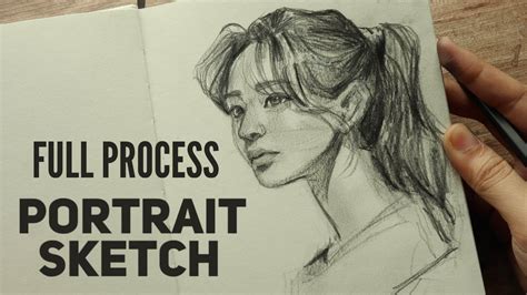 Real Time Portrait drawing / full process - YouTube