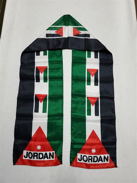 Jordan Flag Design on 8″ x 60″ Scarf or Table Runner – flagsandstuff.com