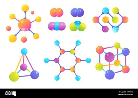 Molecular structures vector illustrations set Stock Vector Image & Art ...