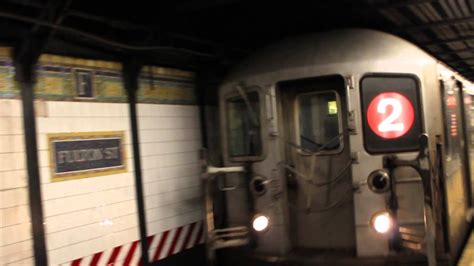 MTA NYC Subway : 96th Street - bound R62A (2) Train Arriving at Fulton ...