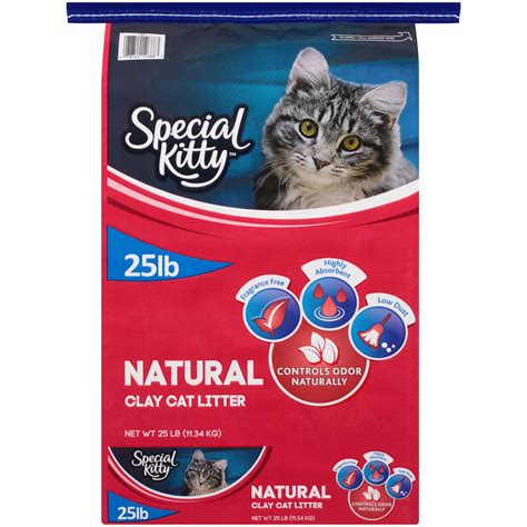 Special Kitty Natural Clay Cat Litter, Unscented, 25 lb - Walmart.com