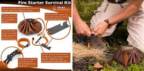 Texas Bushcraft Fire Starter Survival Kit - $29.95 USD