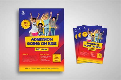 Kids Admission Flyer Psd Template Preview Psdfreebies Com - Riset
