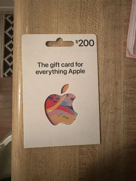 APPLE GIFT CARD $200 Physical Card (package Still Sealed) Apple Store iTunes ect $176.50 - PicClick