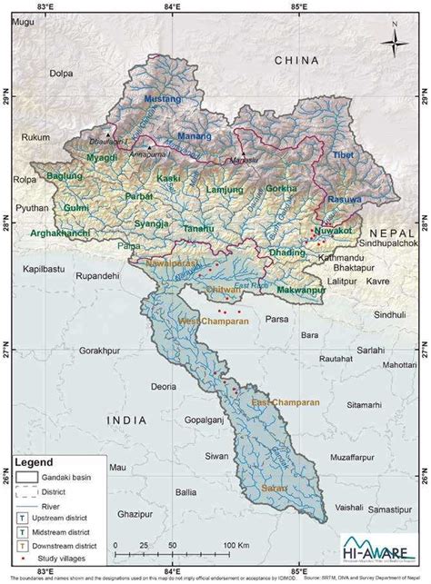 Physiographic zones of the Gandaki basin | Download Scientific Diagram