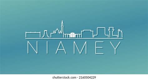 Niamey Niger Skyline Linear Design Flat Stock Vector (Royalty Free ...