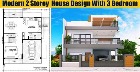 Modern 2 Storey House Design With 3 Bedroom | Engineering Discoveries