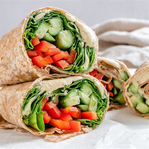 Easy Vegan Hummus Wraps [Customizable] - Food Sharing Vegan