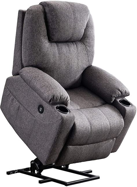 Mcombo Electric Power Lift Recliner Chair Sofa with Massage and Heat for Elderly, 3 Positions, 2 ...