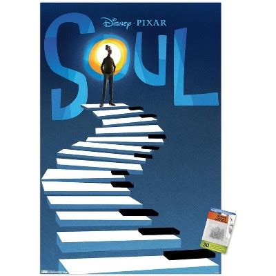 Trends International Disney Pixar Soul - Teaser Unframed Wall Poster Print Clear Push Pins ...