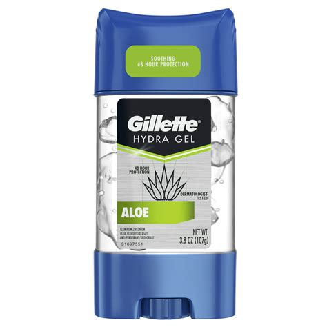 Gillette Hydra Gel Aloe Antiperspirant and Deodorant for Men 3.8 oz ...