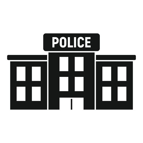 Police station icon, simple style 14625607 Vector Art at Vecteezy