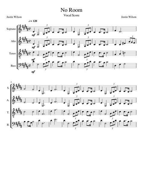 No Room Sheet music for Voice | Download free in PDF or MIDI | Musescore.com