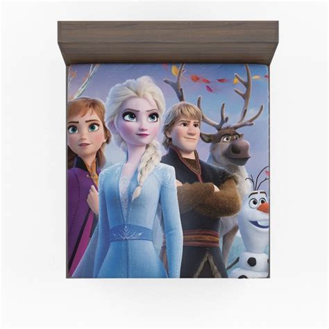 Anna Elsa Kristoff In Frozen 2 Disney Movie Fitted Sheet