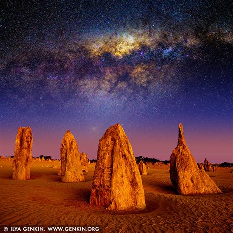 Starry Night in The Pinnacles Desert Image | Fine Art Landscape Photography | Ilya Genkin