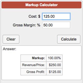 Markup Calculator