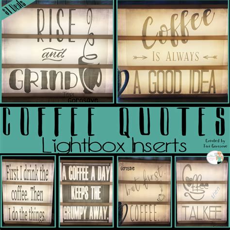 Snag a set of coffee quotes for your Heidi Swapp lightbox! Six fun quotes in awesome layouts ...