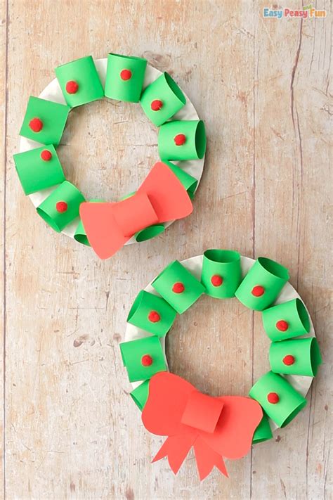 Paper Plate Christmas Wreath Craft - Easy Peasy and Fun