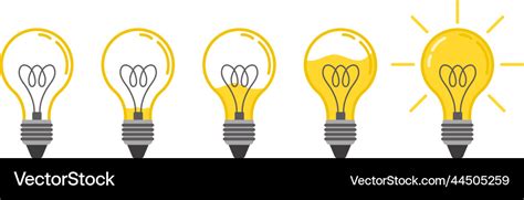 Light bulb animation liquid fills lamp Royalty Free Vector