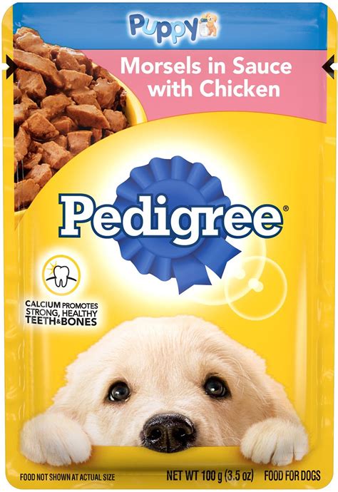 PEDIGREE Choice Cuts Puppy Morsels in Sauce With Chicken Wet Dog Food, 3.5-oz, case of 16 ...