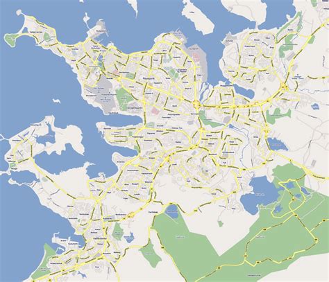 Large road map of Reykjavik city. Reykjavik large road map | Vidiani ...