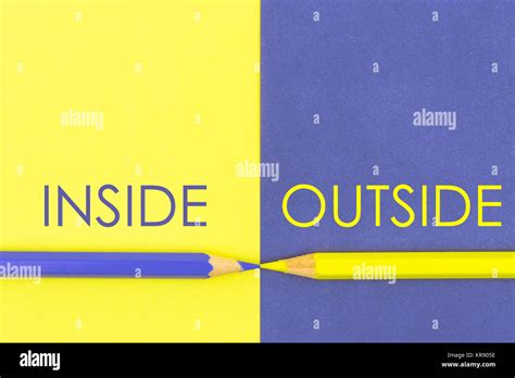 Inside versus Outside contrast concept Stock Photo - Alamy