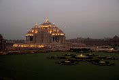 : Beautiful Night view of Akshardham Temple - The Divine India