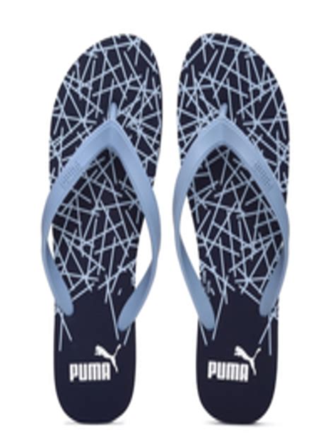 Buy Puma Unisex Navy Blue & Blue Printed Room Slippers - Flip Flops for ...