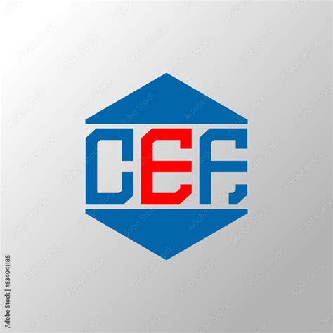 CEF hexagon vector logo template on white background. CEF polygon logo monogram. CEF letter logo ...